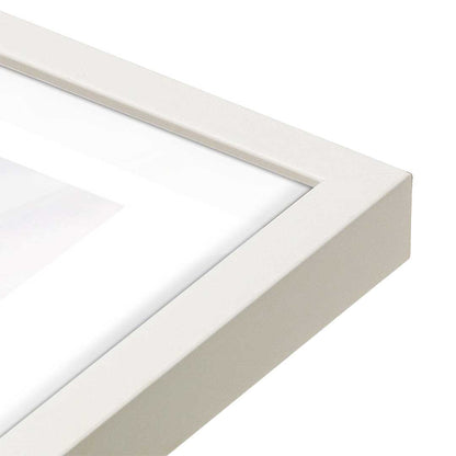 [Color:Opaque White], Picture of art in a Opaque White frame at an angle