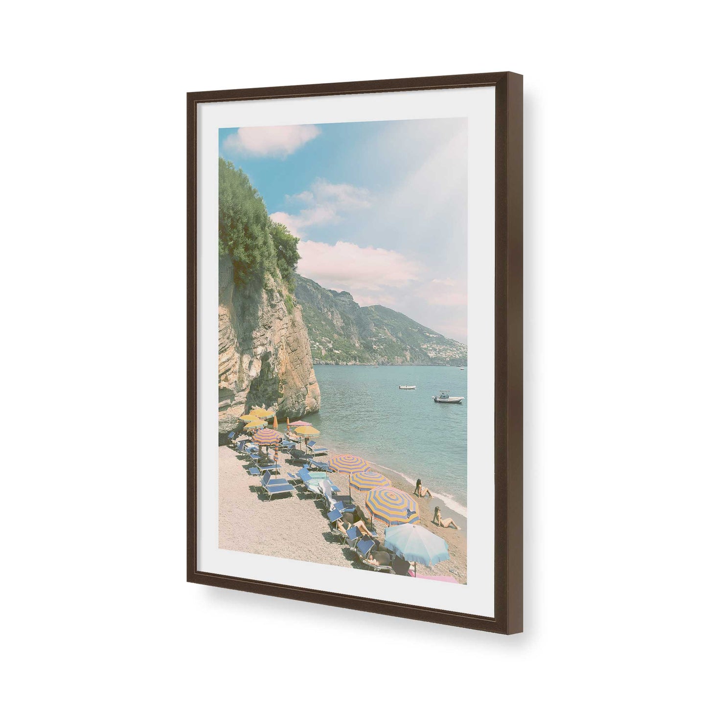 [Color:Brown], Picture of art in a Brown frame of the corner