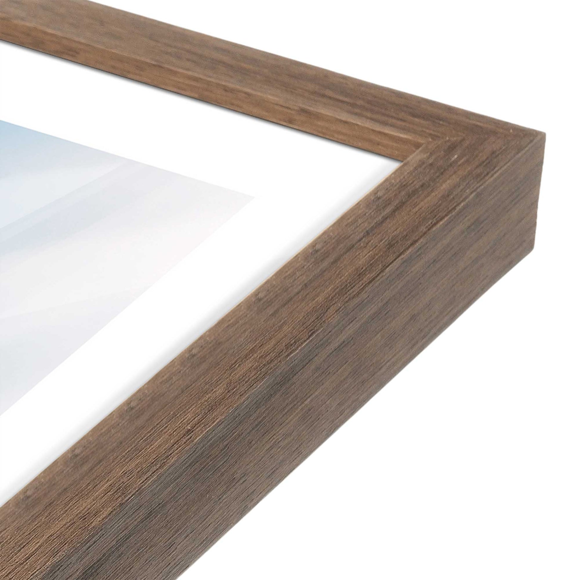 [Color:Walnut], Picture of art in a Walnut frame at an angle