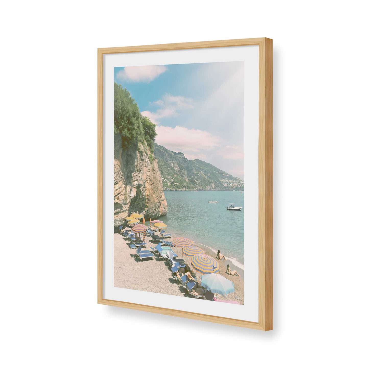 [Color:American Maple], Picture of art in a American Maple frame of the corner