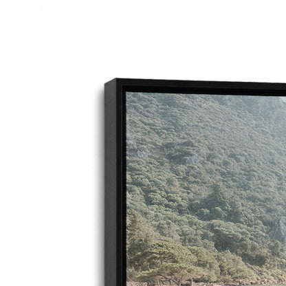 [Color:Satin Black], Picture of art in a Satin Black frame at an angle