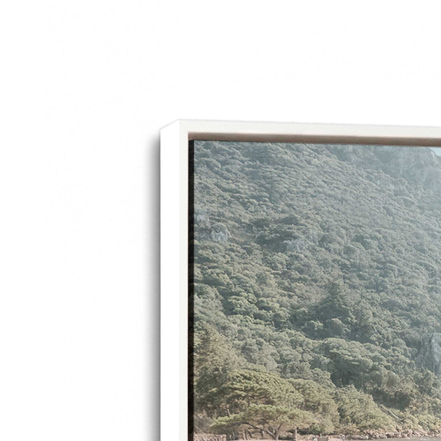 [Color:Opaque White], Picture of art in a White frame at an angle