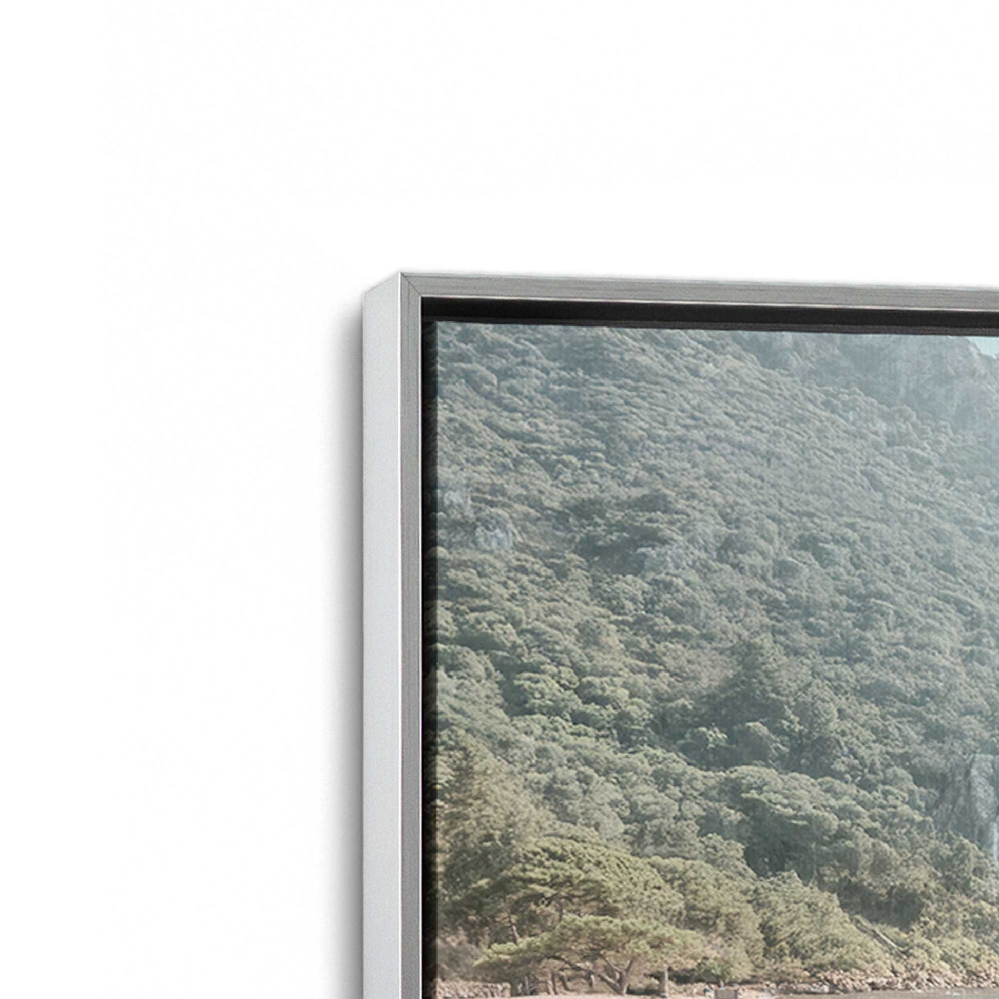 [Color:Polished Chrome], Picture of art in a Polished Chrome frame at an angle