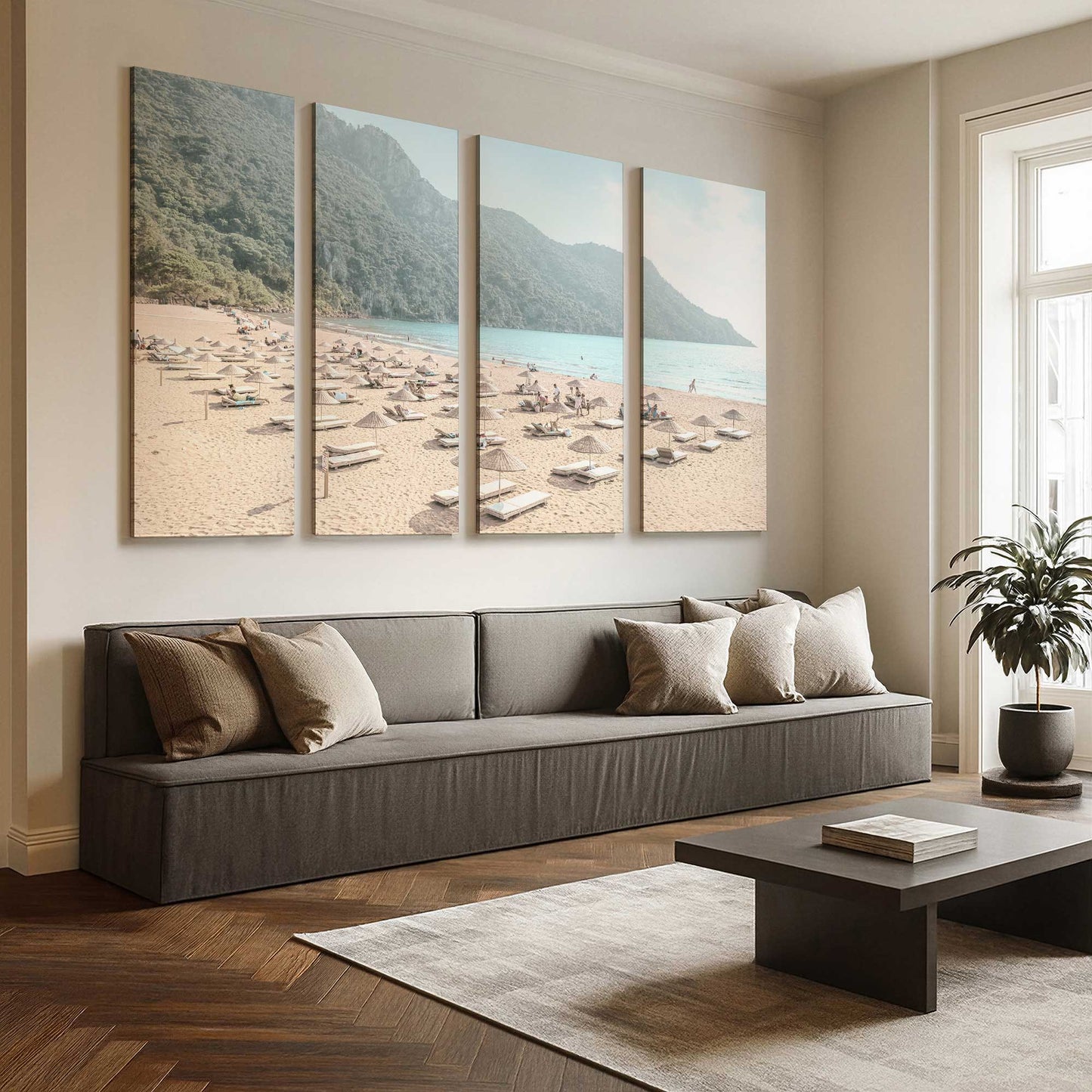 [Color:Stretched Canvas], Picture of art in a room