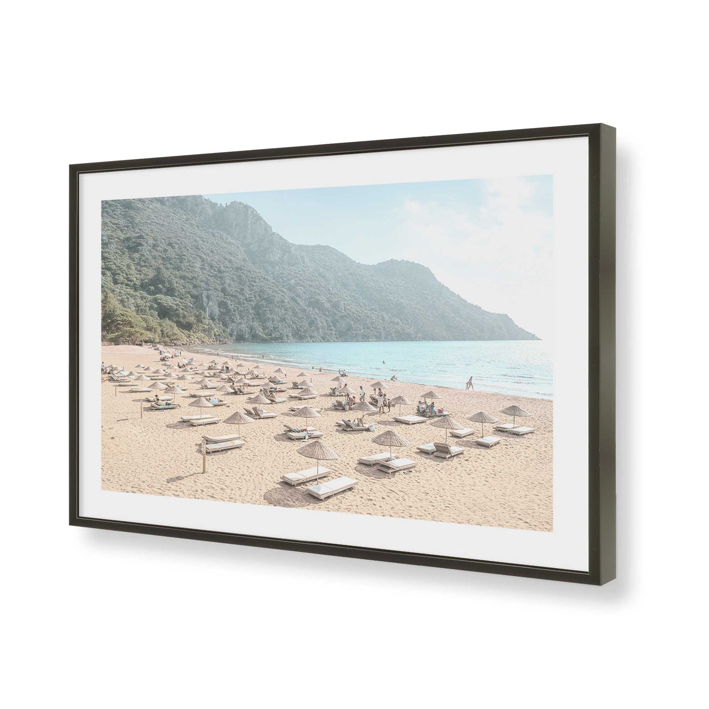 [Color:Satin Black], Picture of art in a Satin Black frame of the corner