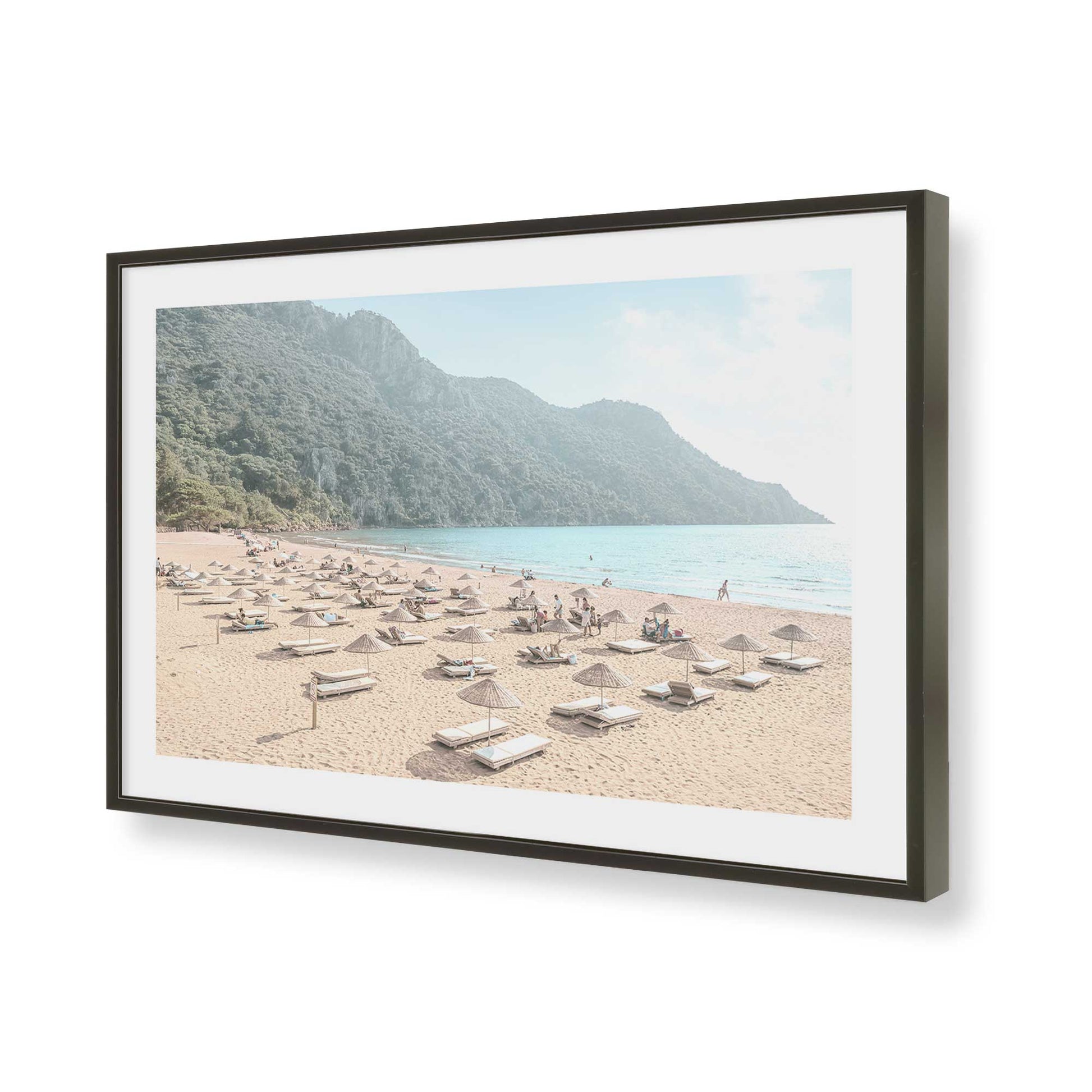 [Color:Satin Black], Picture of art in a Satin Black frame of the corner