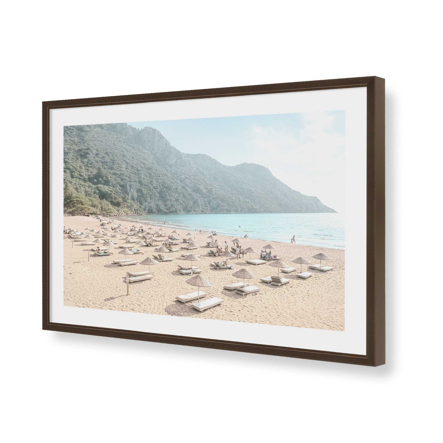 [Color:Brown], Picture of art in a Brown frame of the corner