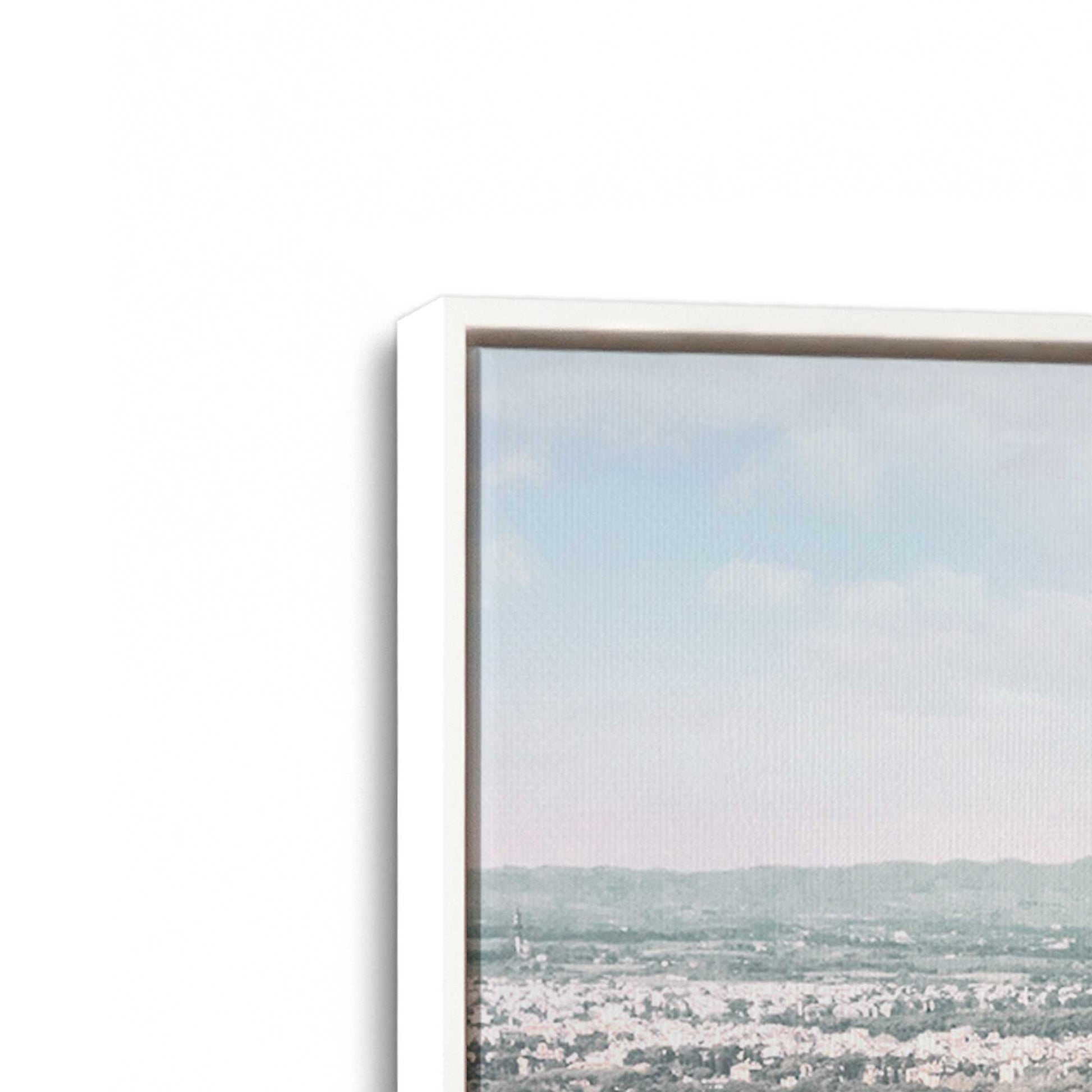 [Color:Opaque White], Picture of art in a White frame at an angle
