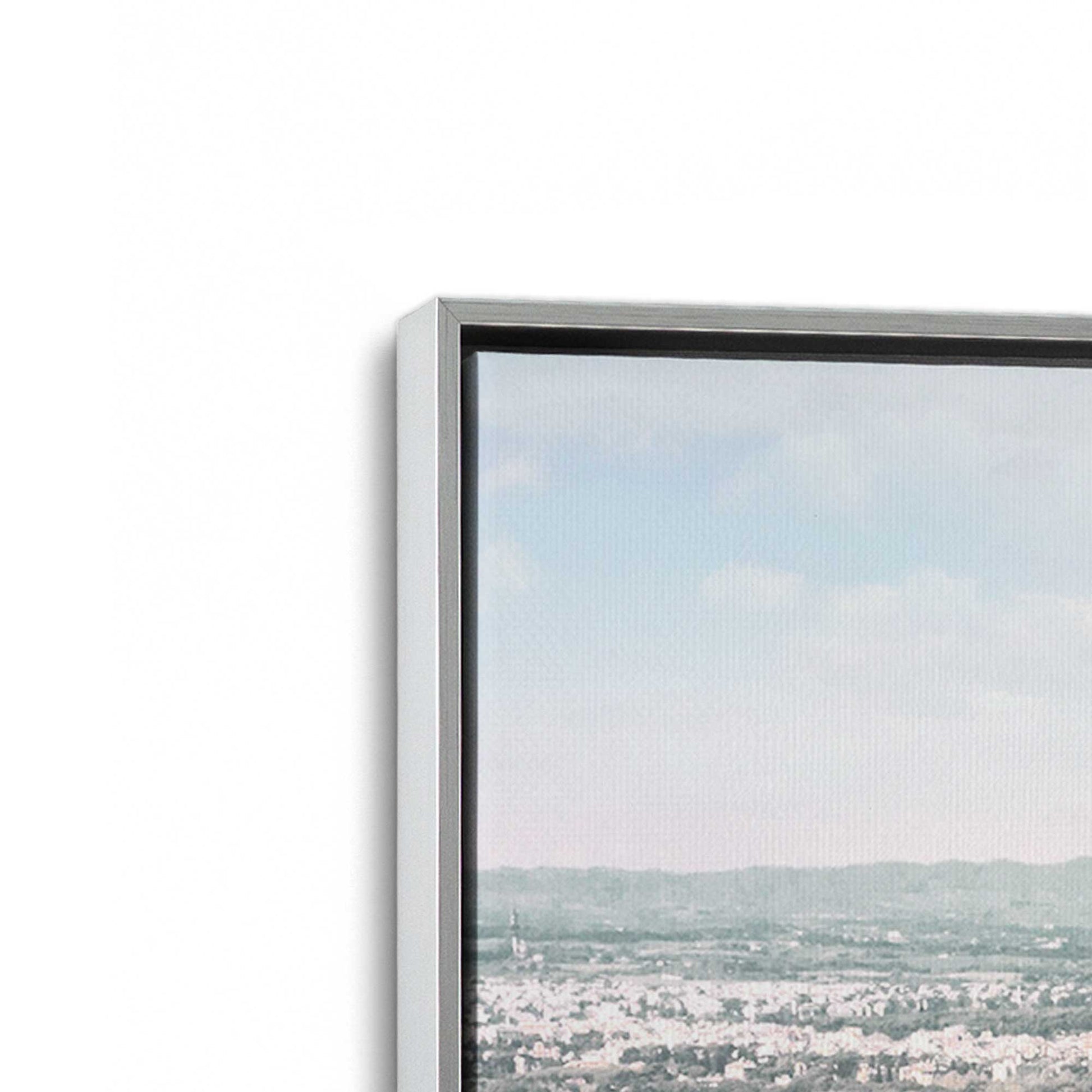 [Color:Polished Chrome], Picture of art in a Polished Chrome frame at an angle