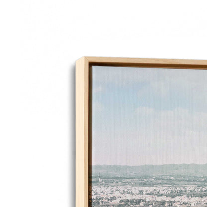 [Color:American Maple], Picture of art in a American Maple frame at an angle