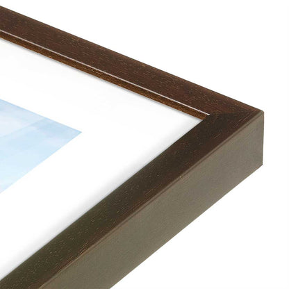 [Color:Brown], Picture of art in a Brown frame at an angle