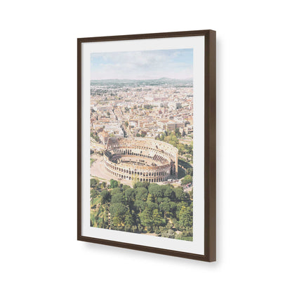 [Color:Brown], Picture of art in a Brown frame of the corner