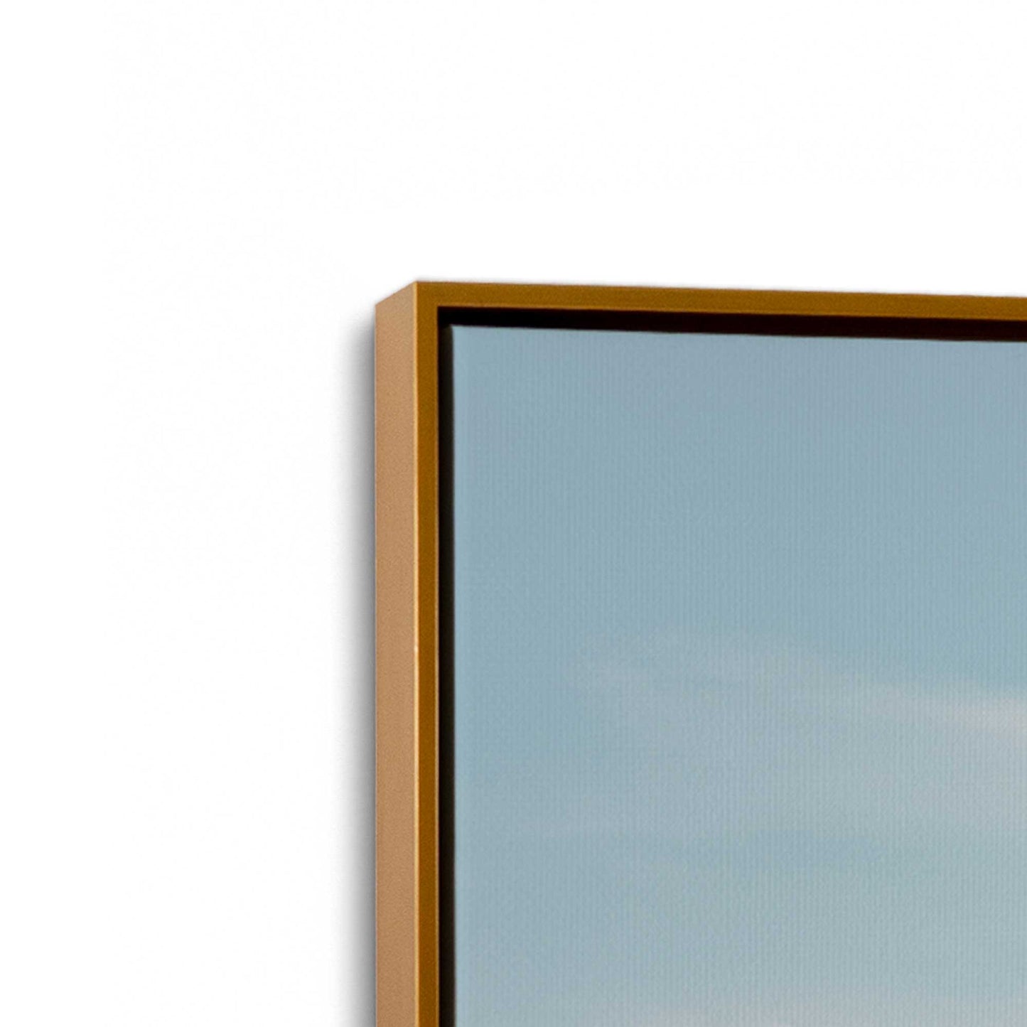 [Color:Polished Gold], Picture of art in a Polished Gold frame at an angle