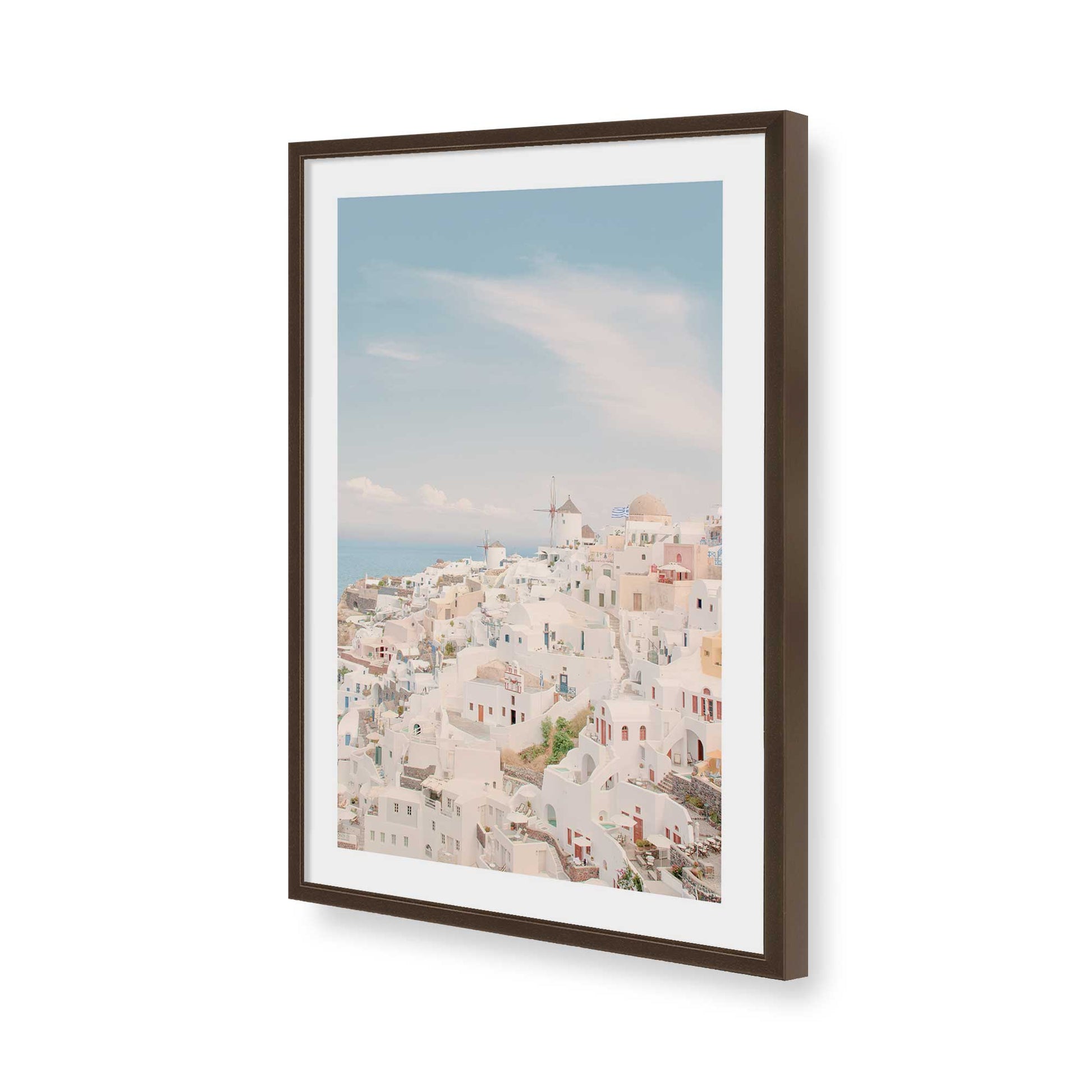 [Color:Brown], Picture of art in a Brown frame of the corner