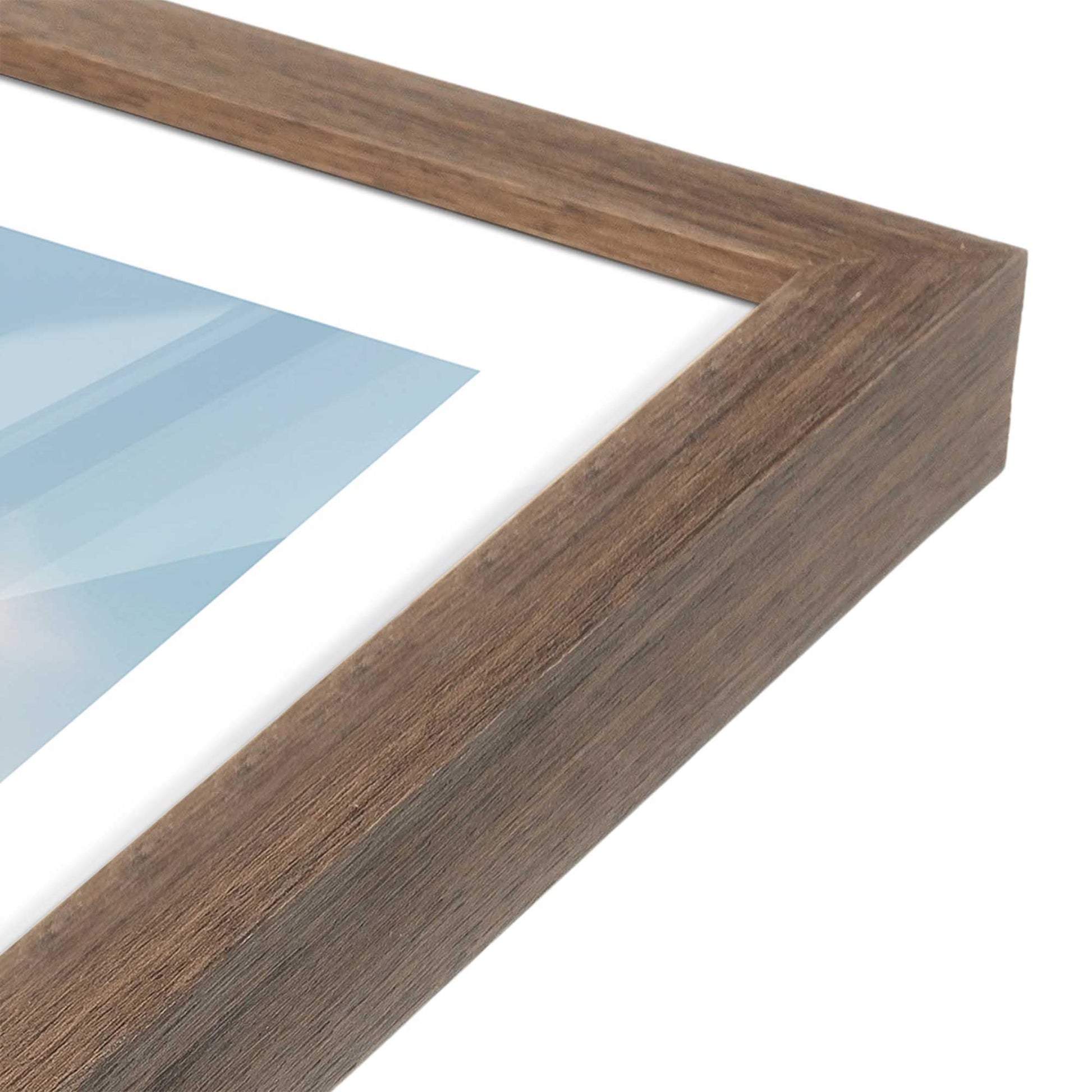 [Color:Walnut], Picture of art in a Walnut frame at an angle