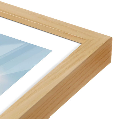 [Color:American Maple], Picture of art in a American Maple frame at an angle