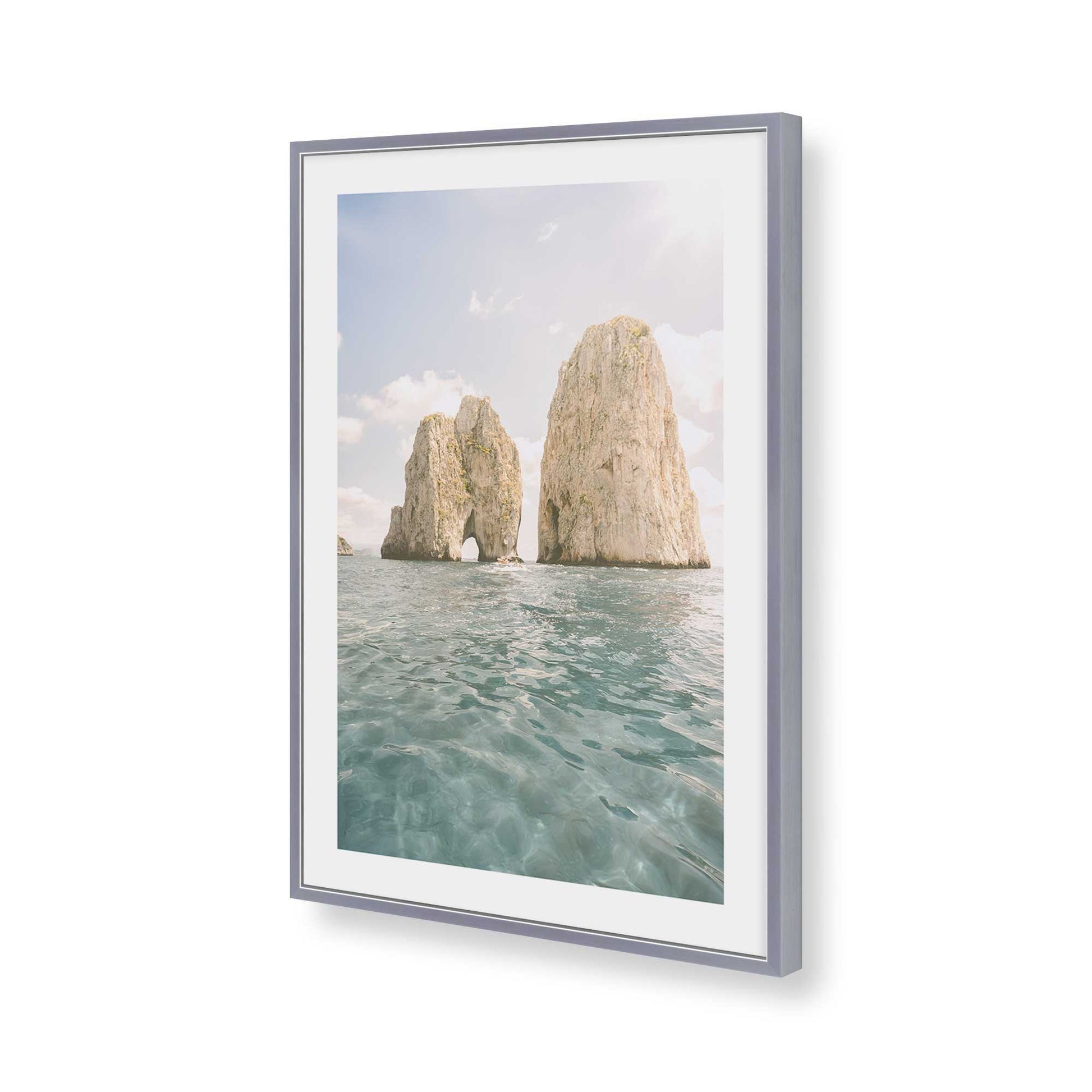 [Color:Polished Chrome], Picture of art in a Polished Chrome frame of the corner