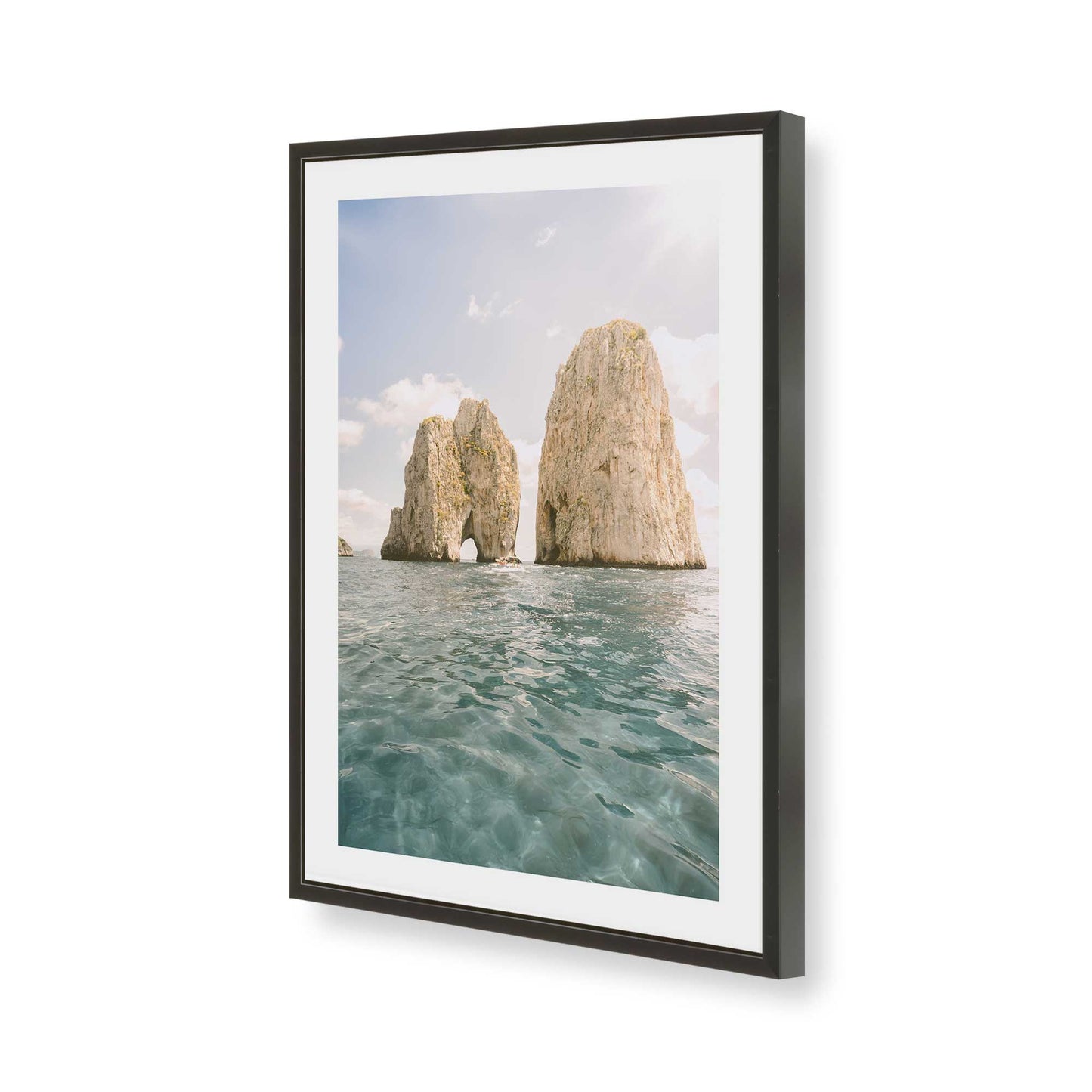 [Color:Satin Black], Picture of art in a Satin Black frame of the corner