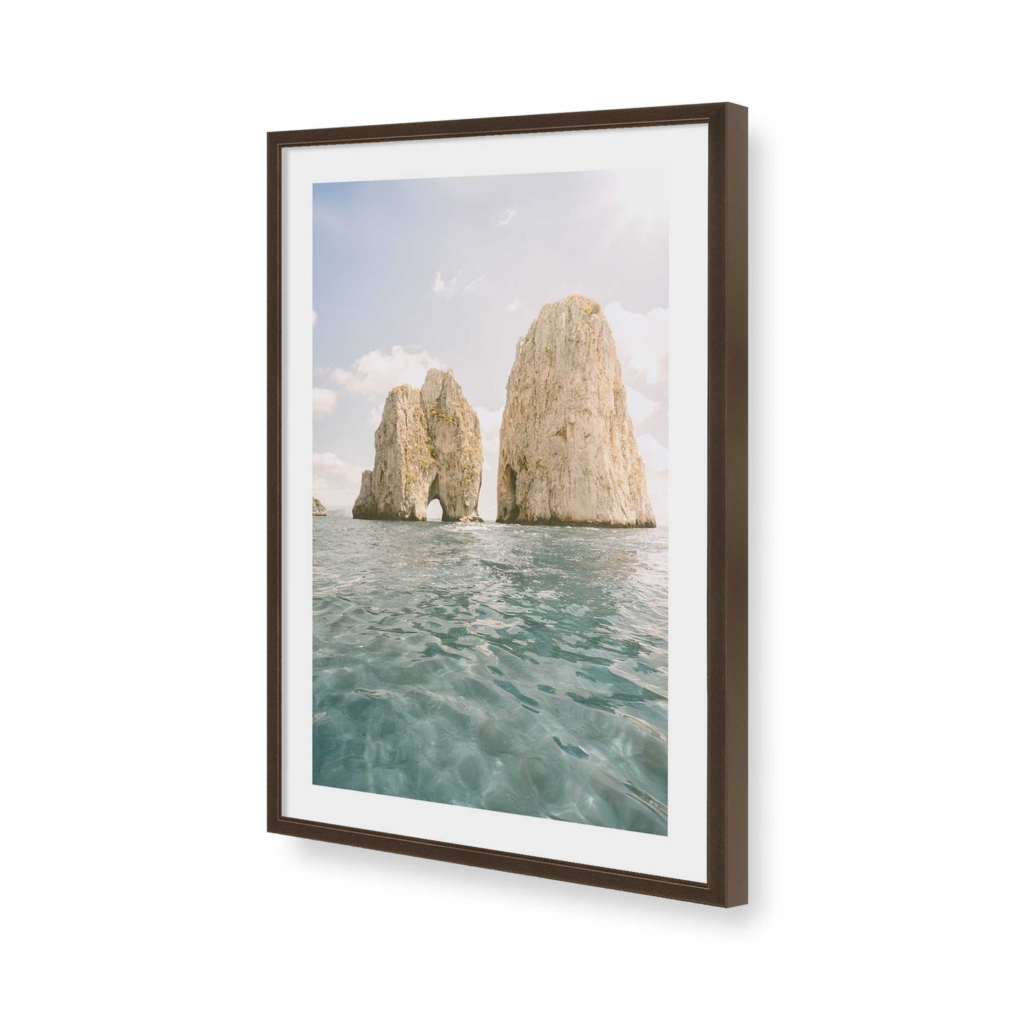 [Color:Brown], Picture of art in a Brown frame of the corner