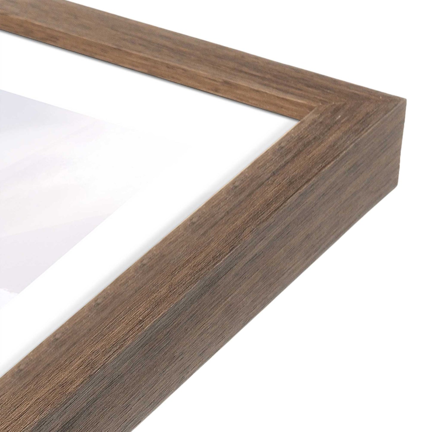 [Color:Walnut], Picture of art in a Walnut frame at an angle