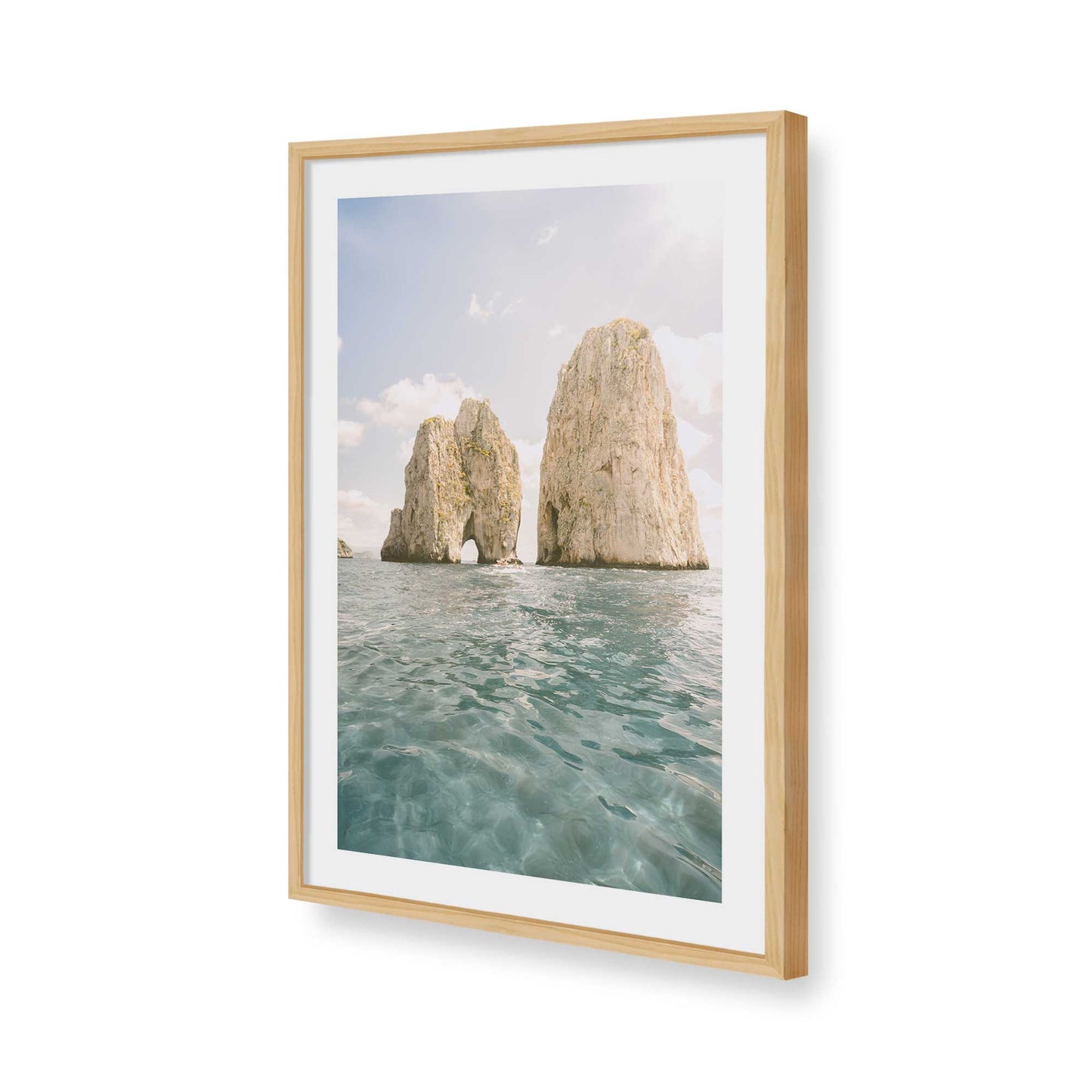 [Color:American Maple], Picture of art in a American Maple frame of the corner