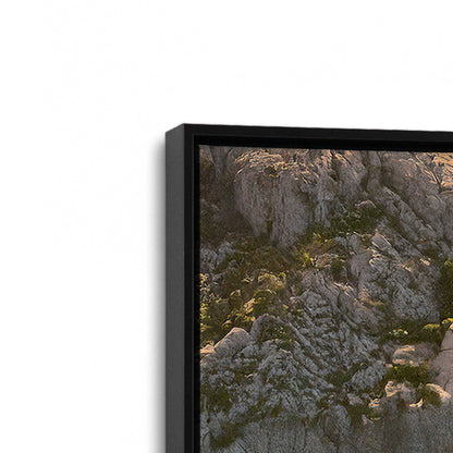[Color:Satin Black], Picture of art in a Satin Black frame at an angle