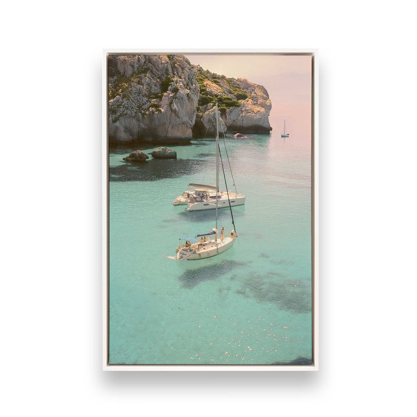 [Color:Opaque White], Picture of art in a White frame