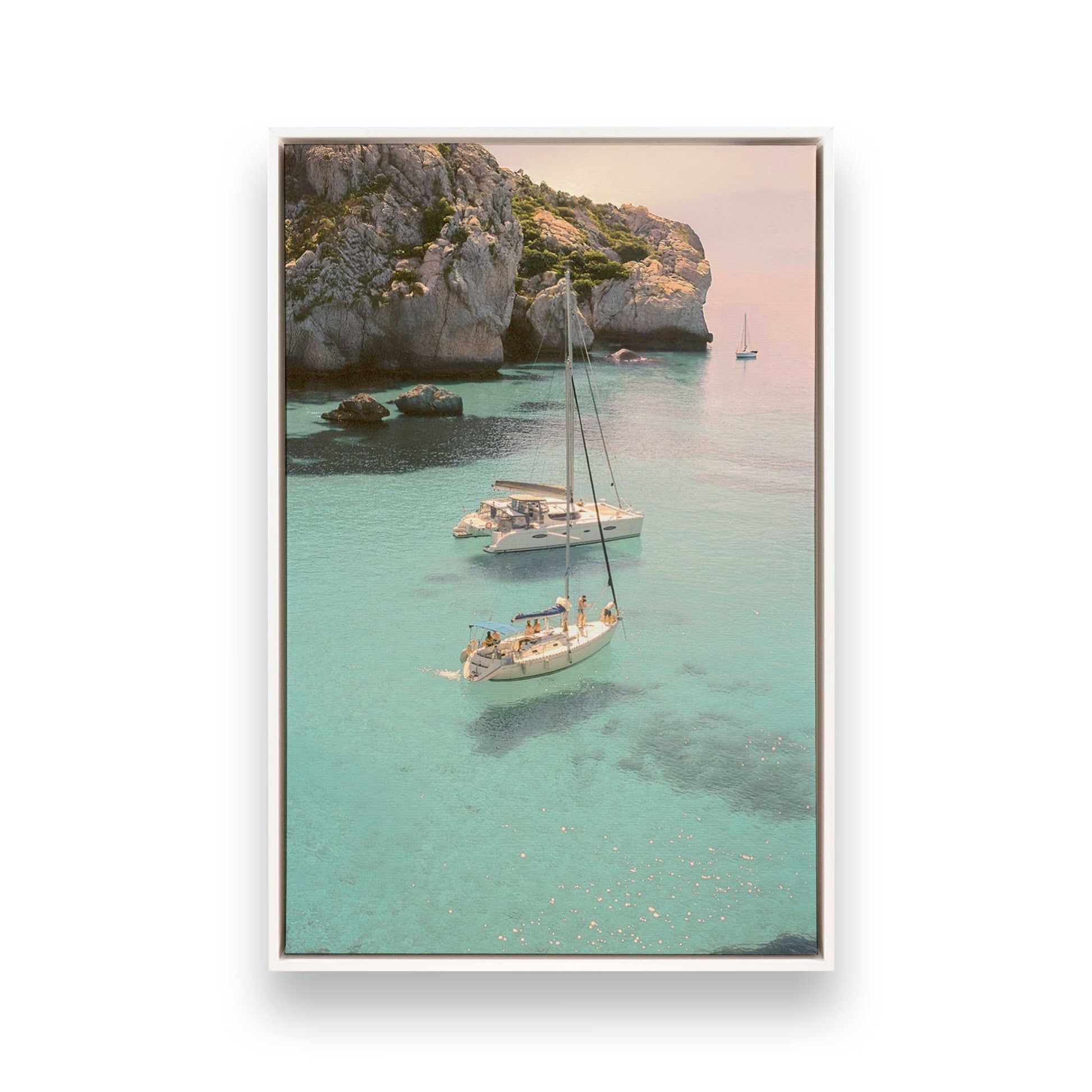 [Color:Opaque White], Picture of art in a White frame