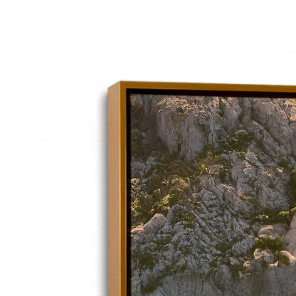 [Color:Polished Gold], Picture of art in a Polished Gold frame at an angle