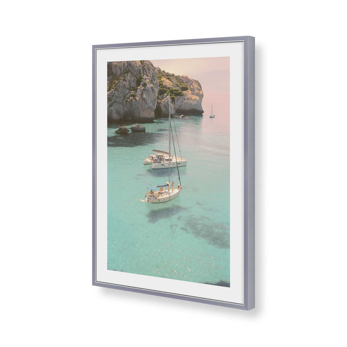 [Color:Polished Chrome], Picture of art in a Polished Chrome frame of the corner