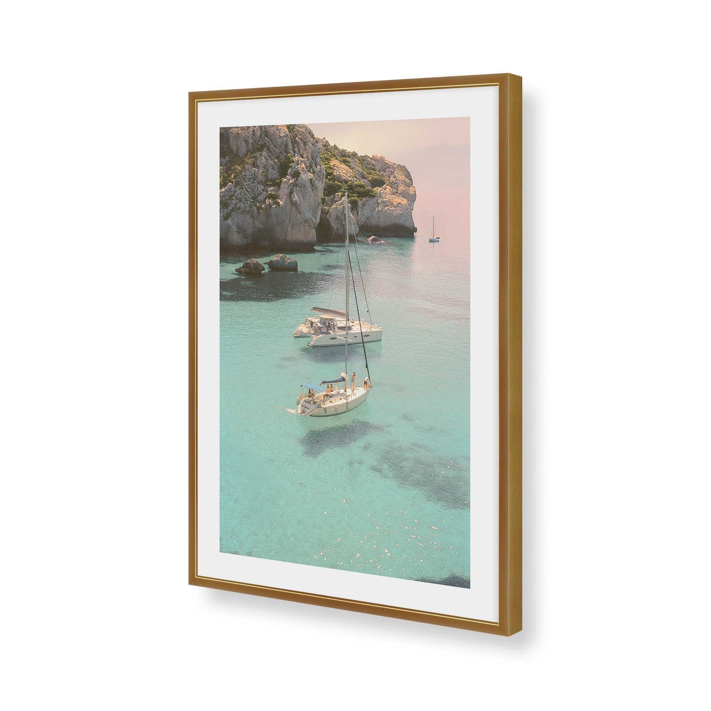 [Color:Polished Gold], Picture of art in a Polished Gold frame of the corner