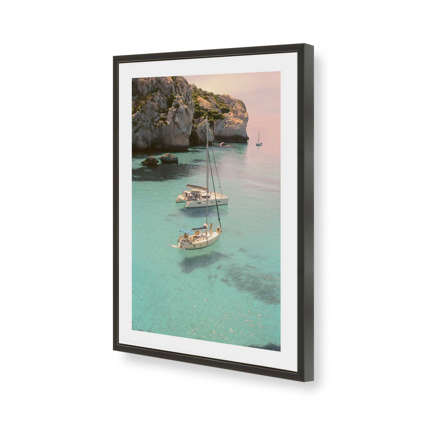 [Color:Satin Black], Picture of art in a Satin Black frame of the corner