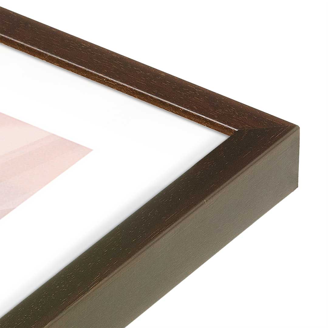 [Color:Brown], Picture of art in a Brown frame at an angle
