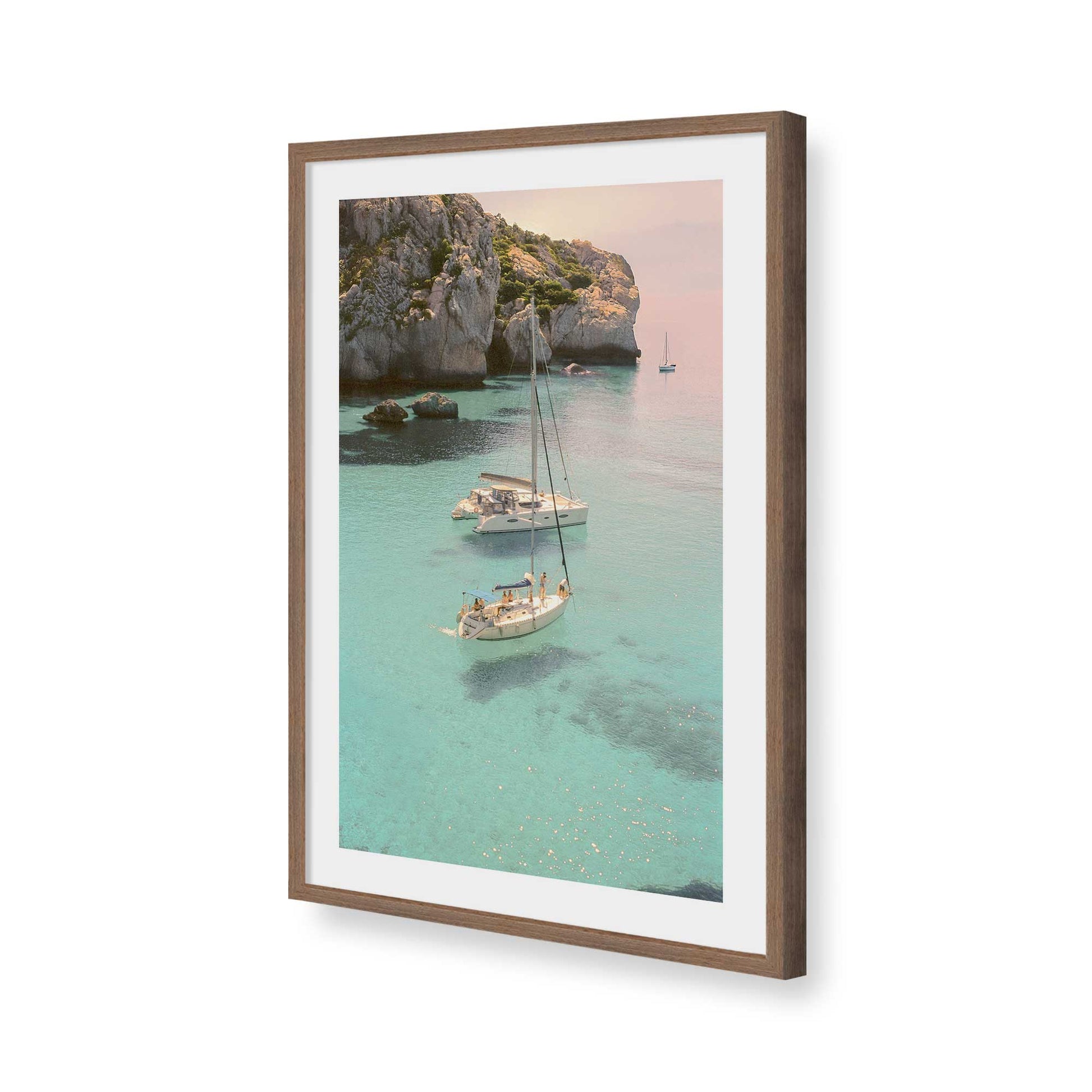 [Color:Walnut], Picture of art in a Walnut frame of the corner