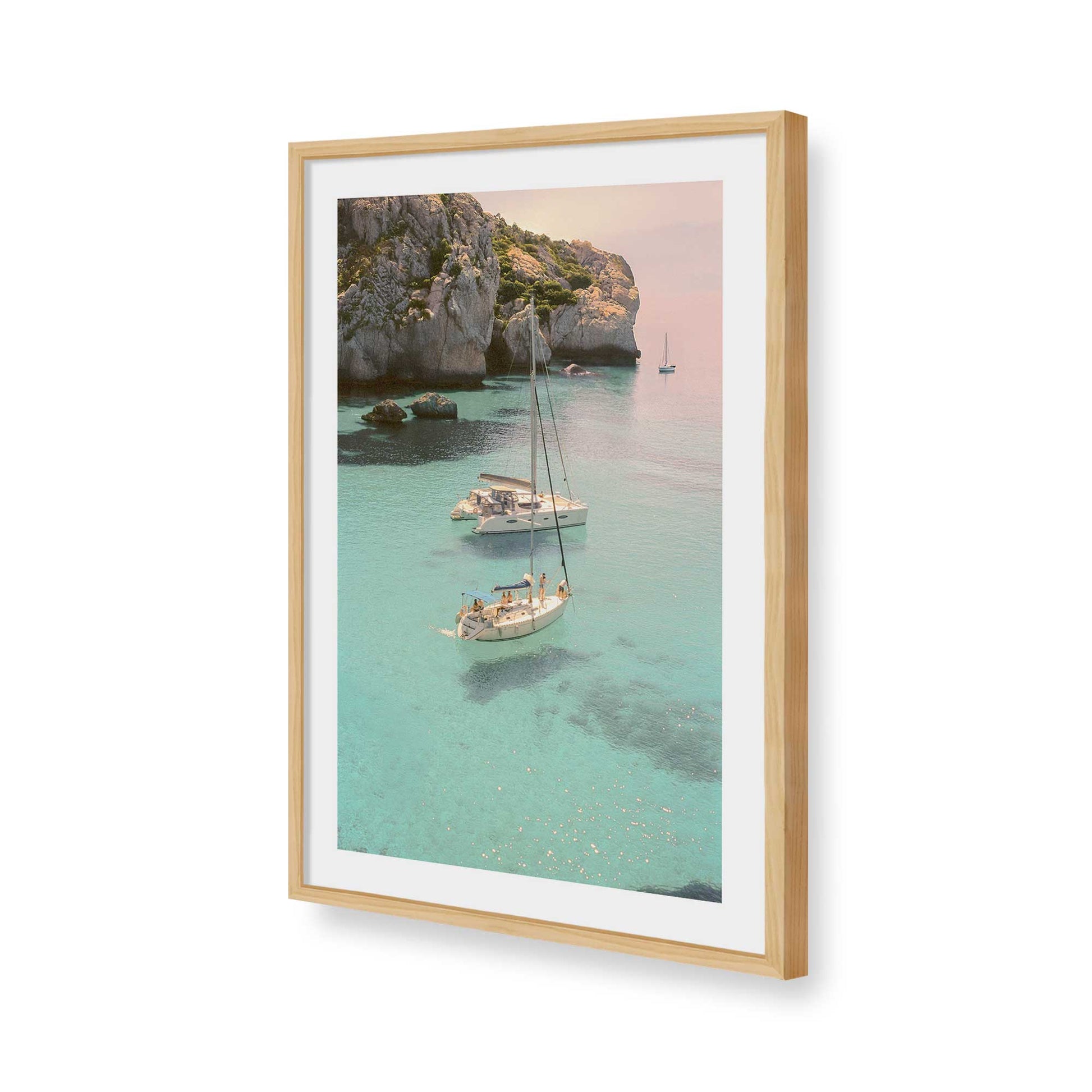 [Color:American Maple], Picture of art in a American Maple frame of the corner