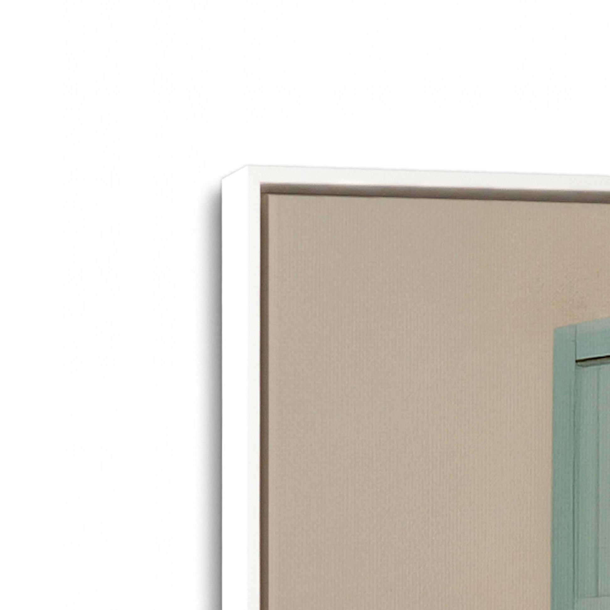 [Color:Opaque White], Picture of art in a White frame at an angle