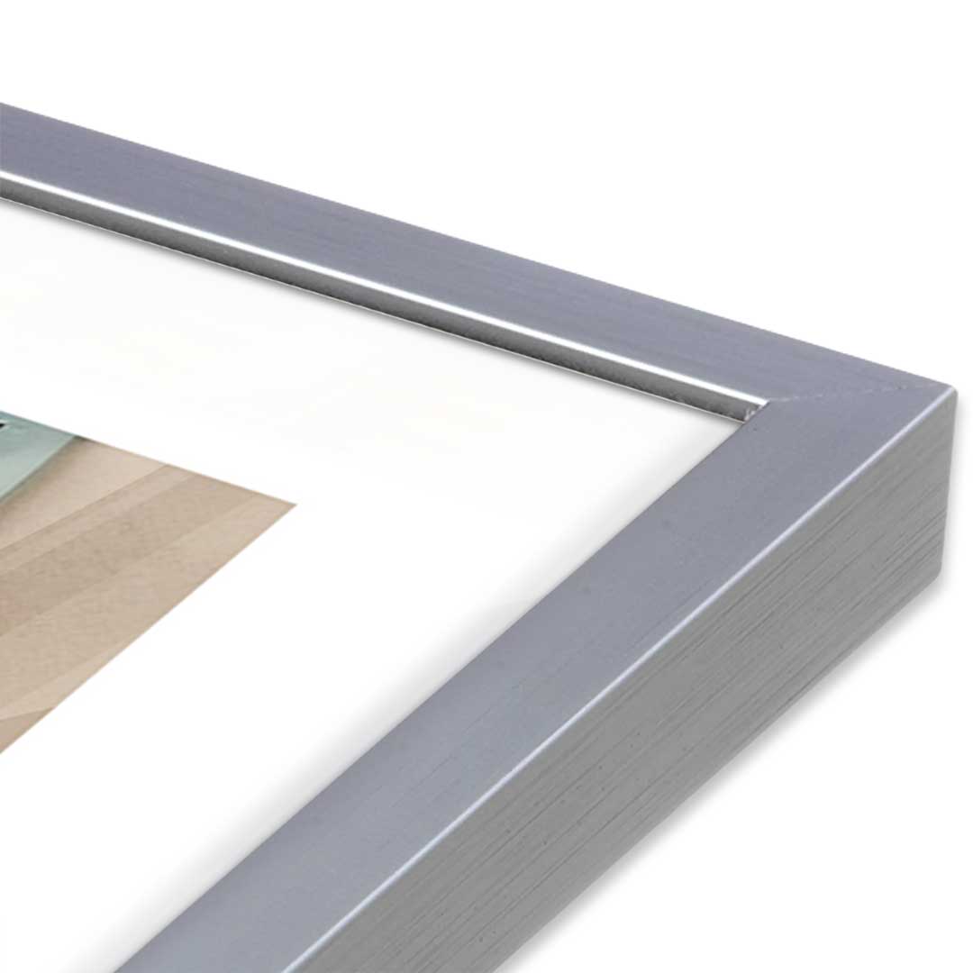 [Color:Polished Chrome], Picture of art in a Polished Chrome frame at an angle