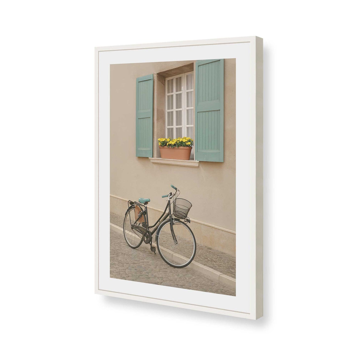 [Color:Opaque White], Picture of art in a Opaque White frame of the corner