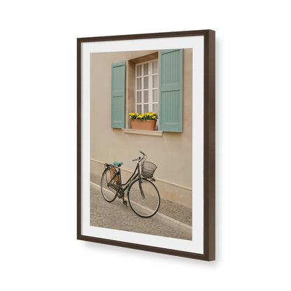 [Color:Brown], Picture of art in a Brown frame of the corner