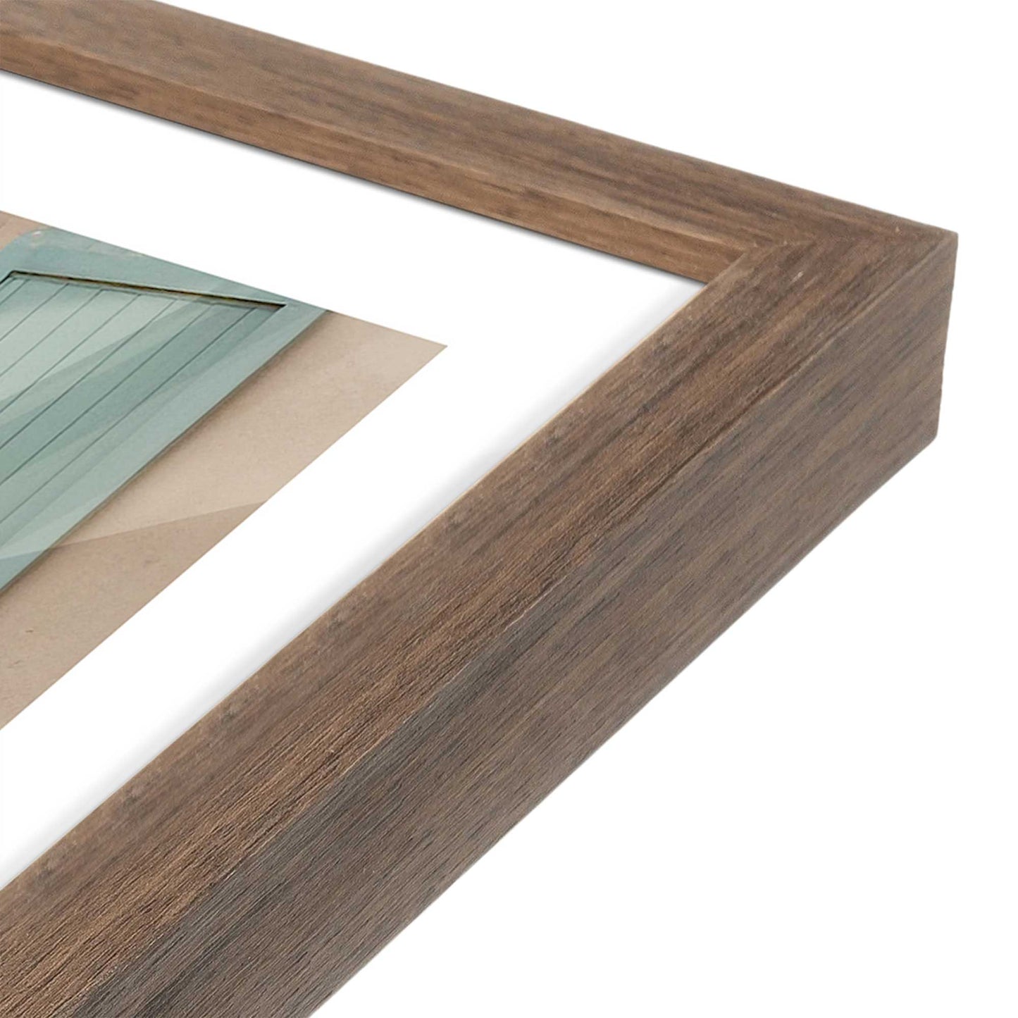 [Color:Walnut], Picture of art in a Walnut frame at an angle