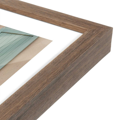 [Color:Walnut], Picture of art in a Walnut frame at an angle