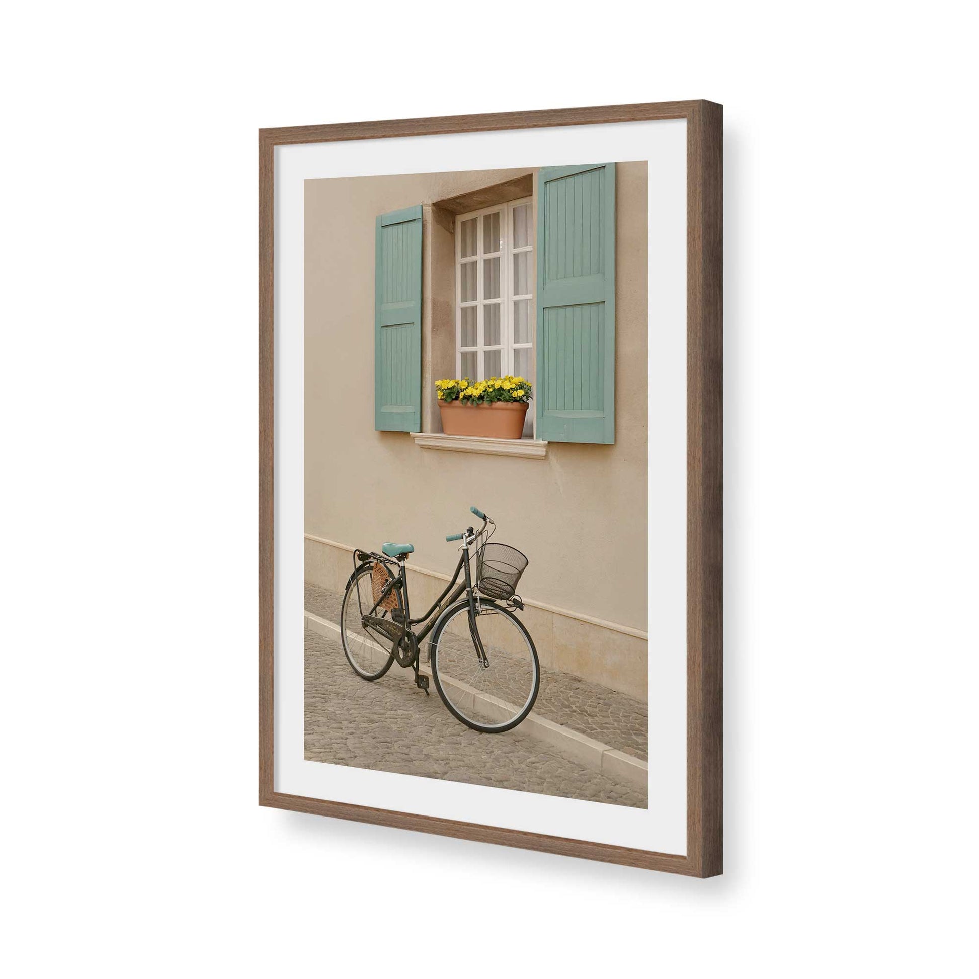 [Color:Walnut], Picture of art in a Walnut frame of the corner