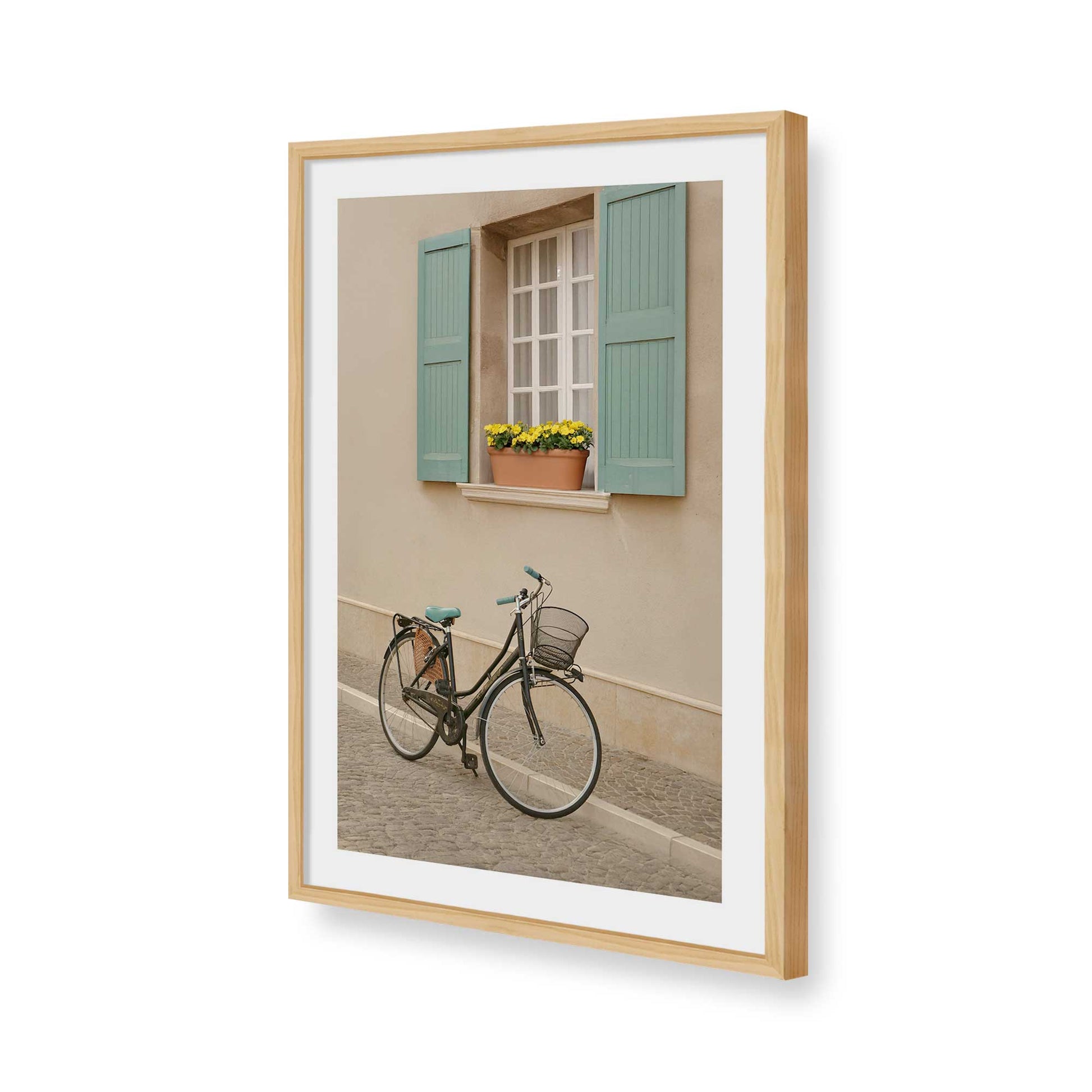 [Color:American Maple], Picture of art in a American Maple frame of the corner