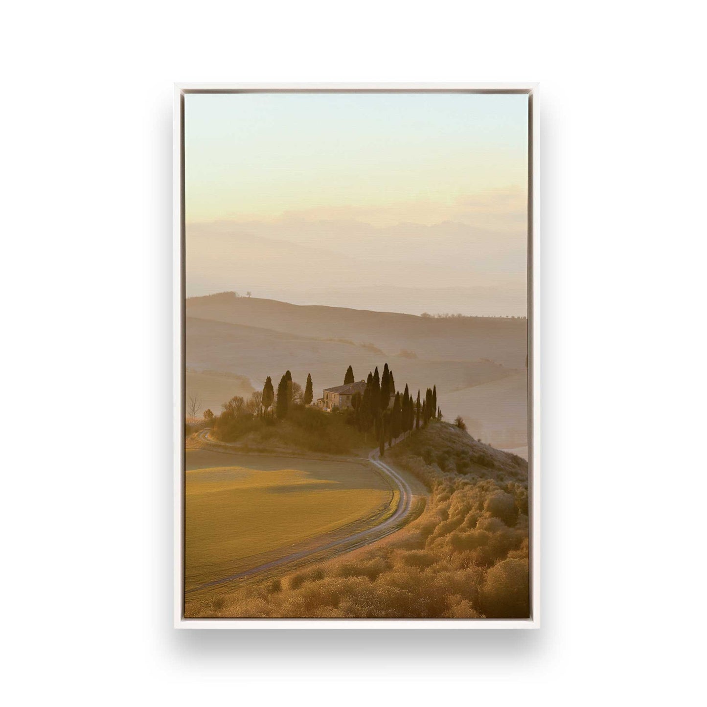 [Color:Opaque White], Picture of art in a White frame