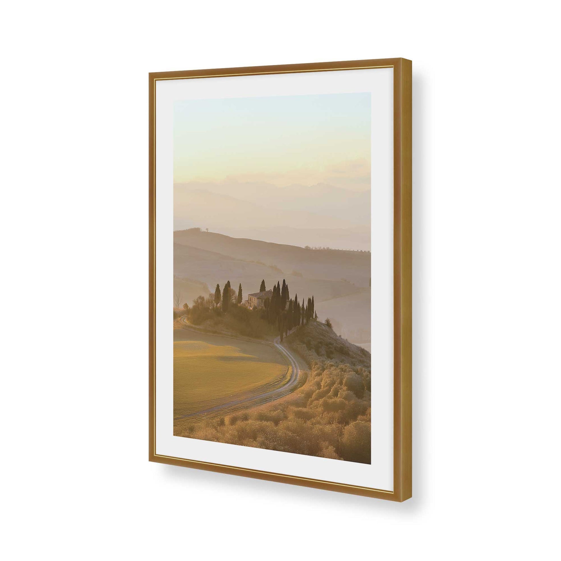 [Color:Polished Gold], Picture of art in a Polished Gold frame of the corner