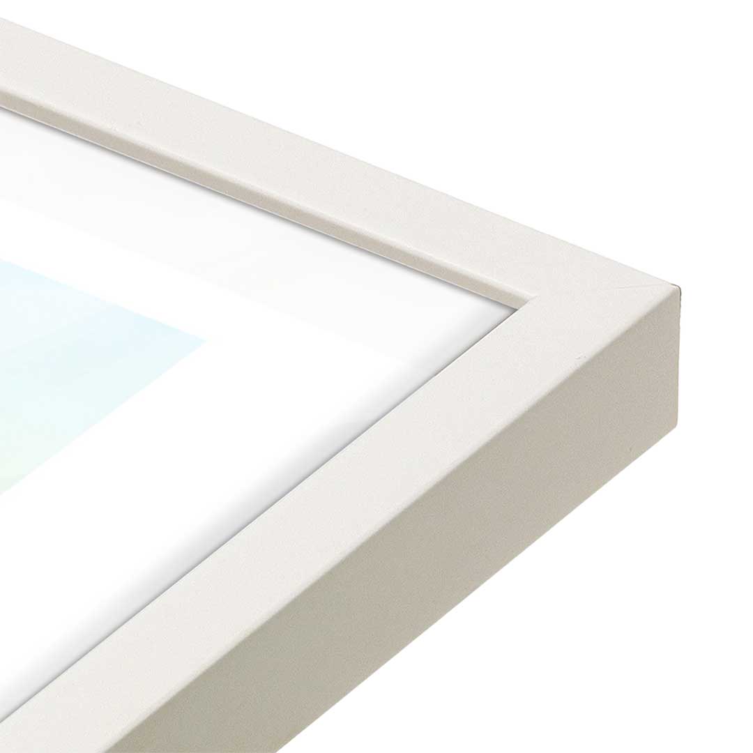 [Color:Opaque White], Picture of art in a Opaque White frame at an angle