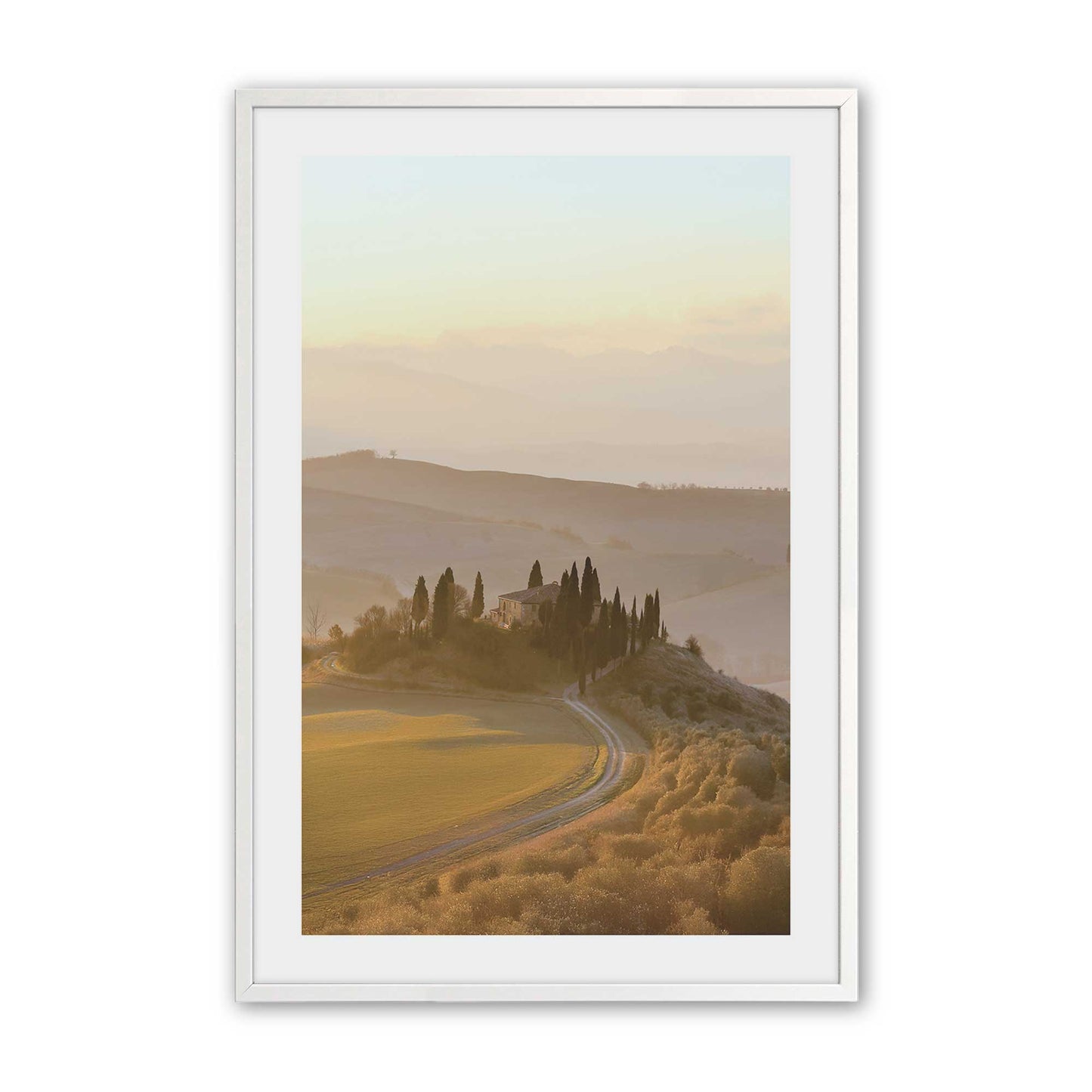 [Color:Opaque White], Picture of art in a Opaque White frame