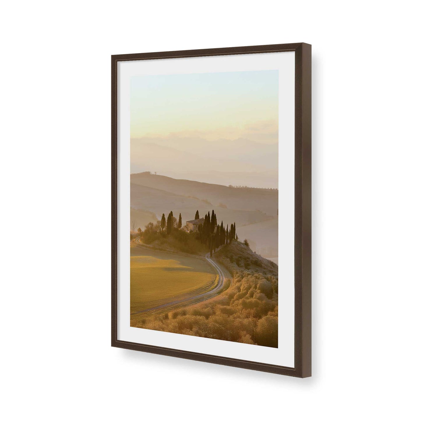 [Color:Belvinder Brown], Picture of art in a Belvinder Brown frame of the corner