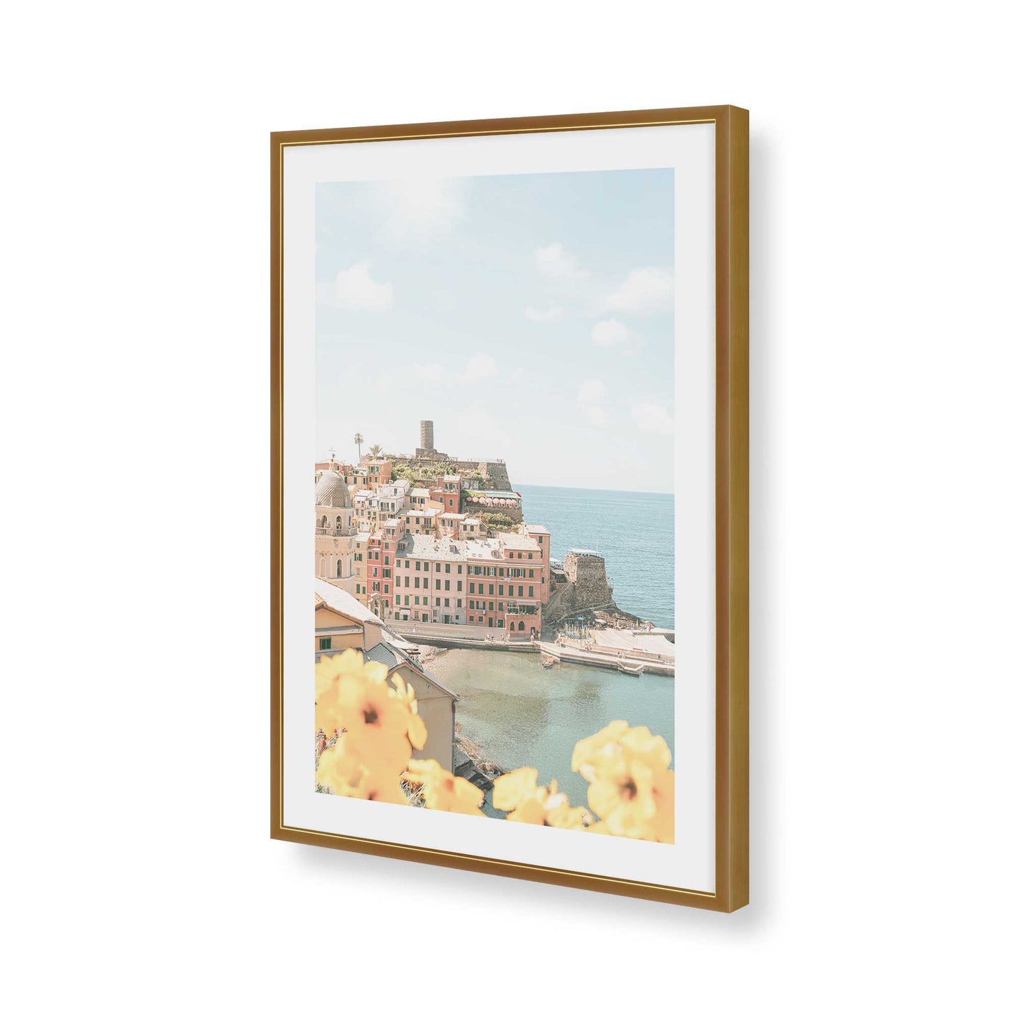 [Color:Polished Gold], Picture of art in a Polished Gold frame of the corner