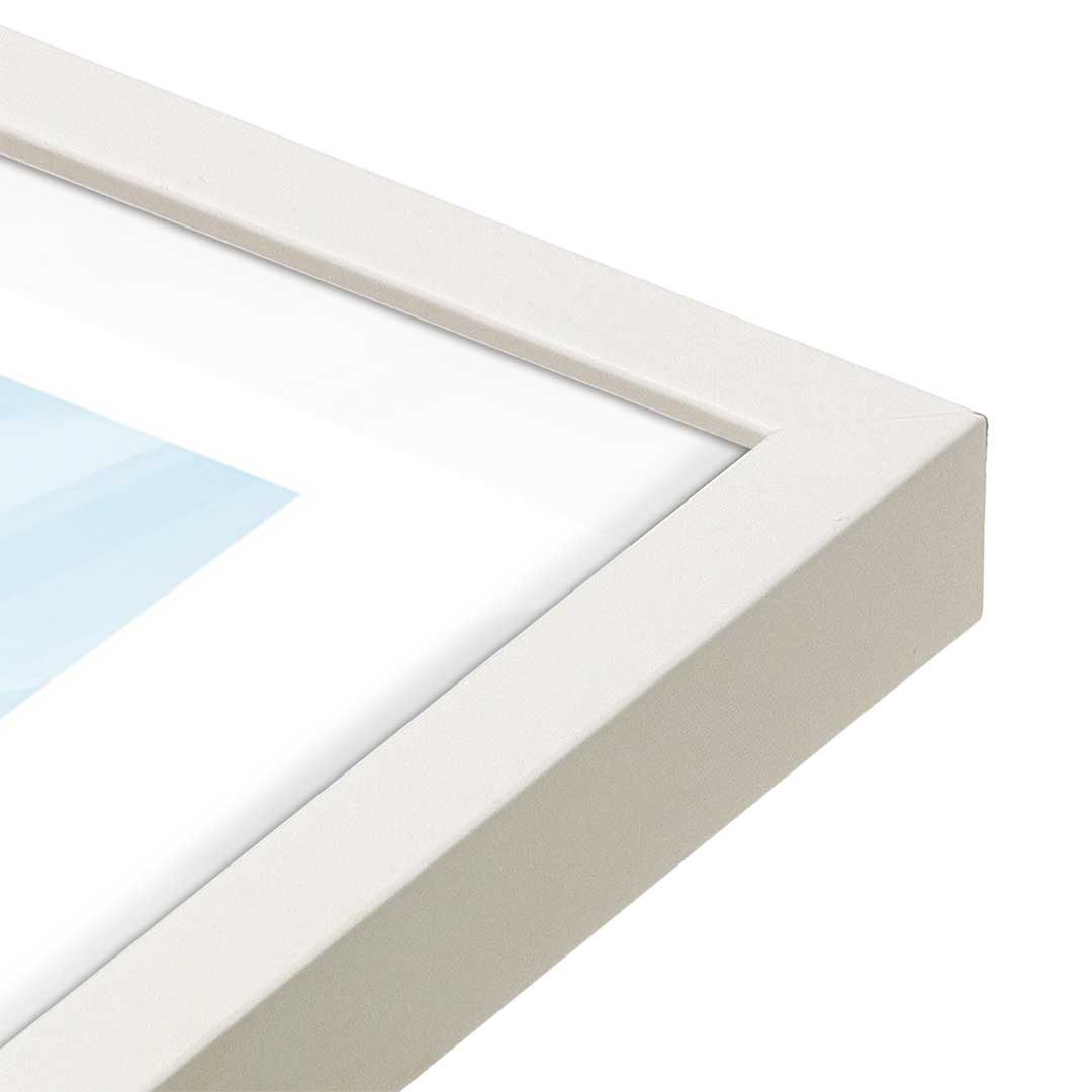[Color:Opaque White], Picture of art in a Opaque White frame at an angle